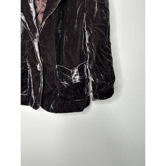 Vintage 90s 1990s Y2K 2000s Spenser Jeremy gray velvet blazer rayon silk - Picture 3 of 5